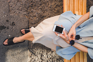 Girl holding phone mock up featuring mock up, iphone 4, and phone