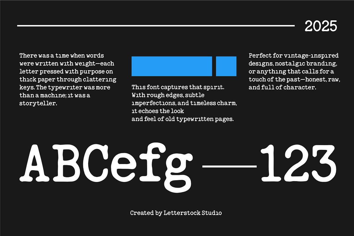Rattle Ink — Vintage Typewriter Font, a Font by LetterStock (Photo 4 of 6)