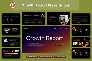 Growth Report Presentation, a Presentation Template by Annora Studio