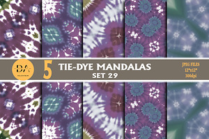 Tie Dye Mandalas Set 29