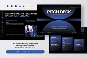 Lending Intelligence Fintech Pitch, a Brochure Template by productype1