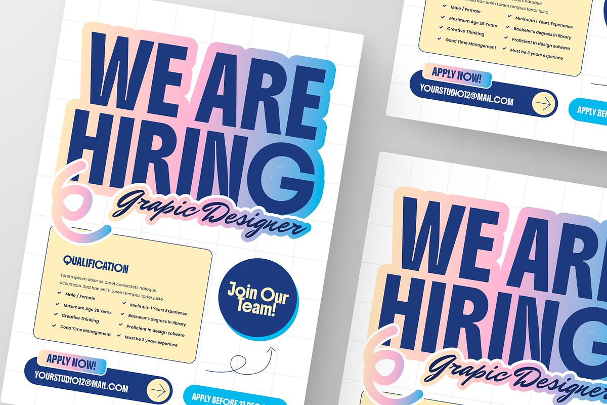 Job Hiring Graphic Designer Flyer preview 5
