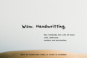 Wow. Handwrittihg. Handmade Font