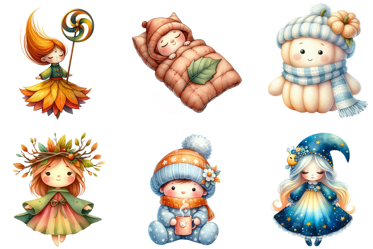 Bewitching Autumn Doll Clipart, an Illustration by Daily.Designs (Photo 4 of 4)