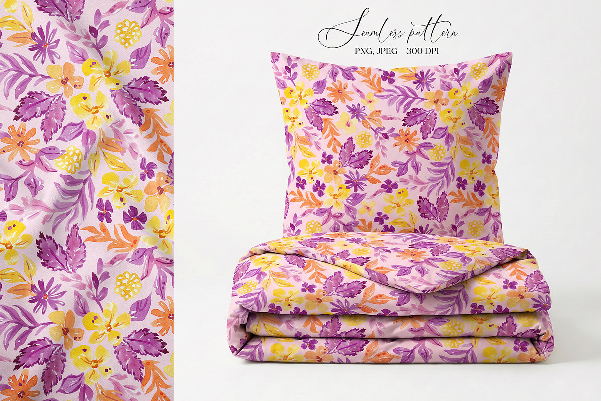 Fantasy Floral Garden Pattern, a Pattern Graphic by SirenaArt (Photo 10 of 12)