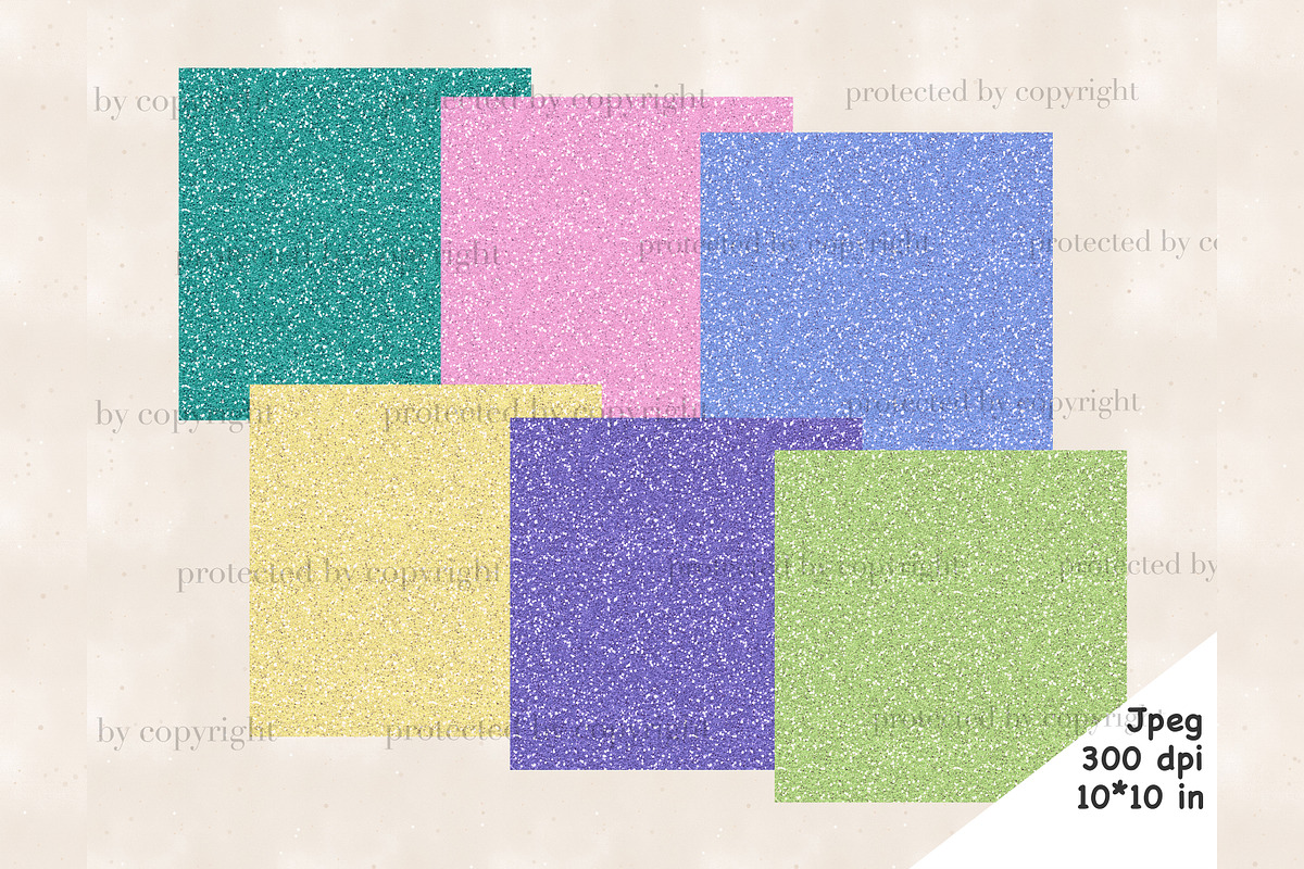 Beach Digital Paper Rainbow Glitter, a Pattern Graphic by GlamArtZhanna (Photo 2 of 3)