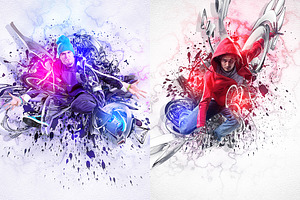 Abstract 2 Photoshop Action, an Action Add-On by UnicDesign