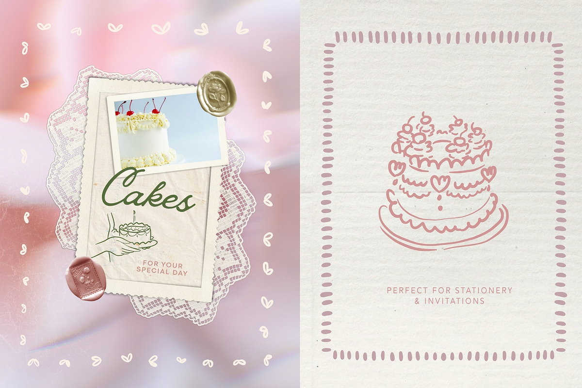 Vintage Lambeth Cakes & Frames, an Object Graphic by PaperJamLab (Photo 10 of 11)