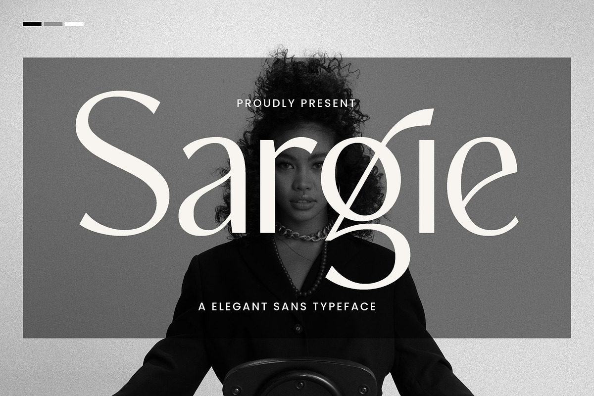 Sargie - Elegant Sans, a Sans Serif Font by Almeera Std (Photo 1 of 10)