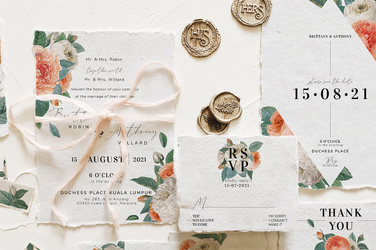 Blush & White Rose Wedding Suite, an Invitation Template by BlueRobinDesignShop (Photo 6 of 15)