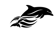 dolphin jumping silhouettes, an Illustration by Amazin_art (Thumbnail 2 of 31)