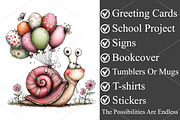 Watercolor Birthday Bugs Clipart PNG, a Seasonal Illustration by Canvas Craft (Thumbnail 3 of 7)