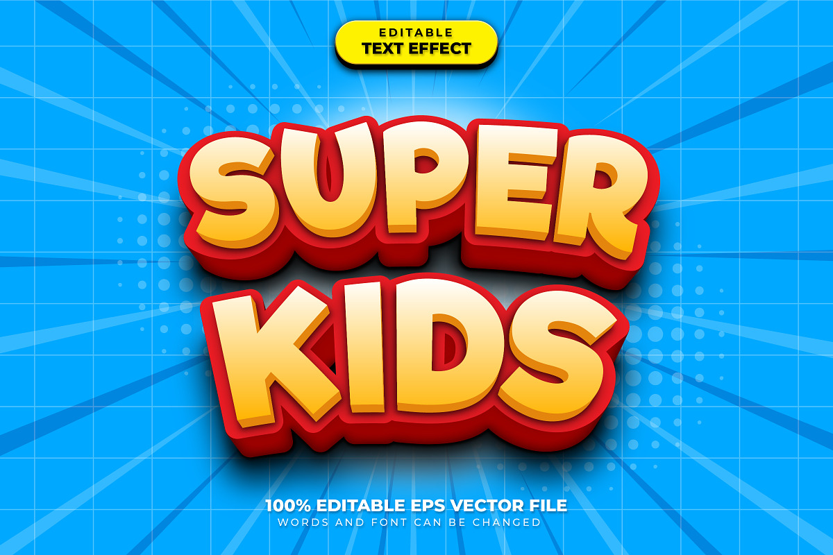 Super Kids Text Effect, a Brushes & More by Mily Studio (Photo 1 of 5)