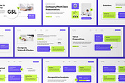 White Purple Pitch Deck Google Slide, a Presentation Template by graphicook (Thumbnail 1 of 5)