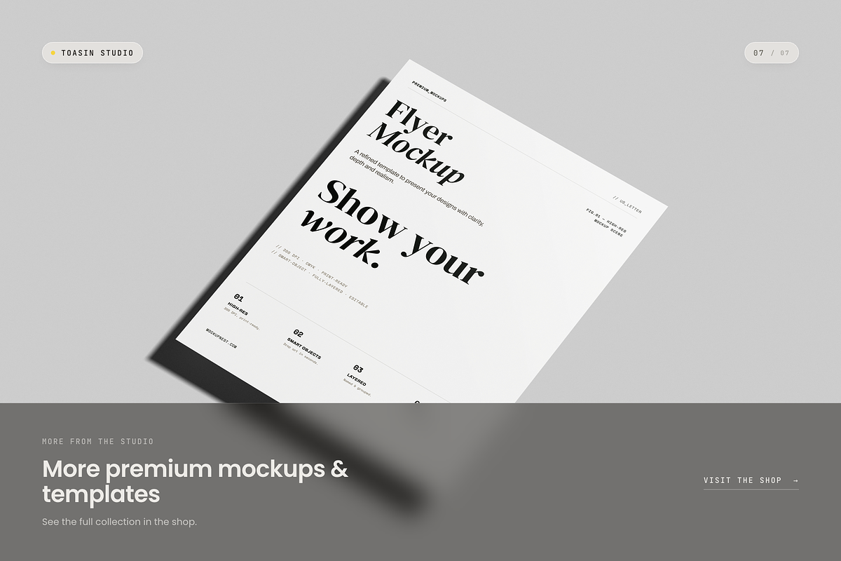US Letter Flyer Mockup, an Advertising Mockup by Toasin Studio (Photo 7 of 7)