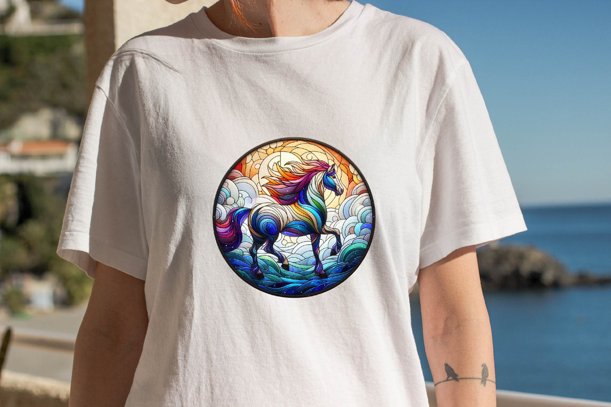 Horse Stained Glass Clipart  Sublim, an Illustration by SVGArt (Photo 2 of 5)