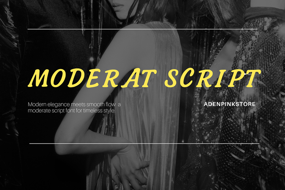 Moderat Script Elegant Natural Flow, a Script Font by adenpinkstore (Photo 1 of 7)