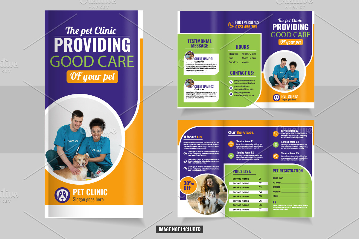 Pet Care Tri-Fold Brochure, a Brochure Template by Tanuart (Photo 1 of 2)