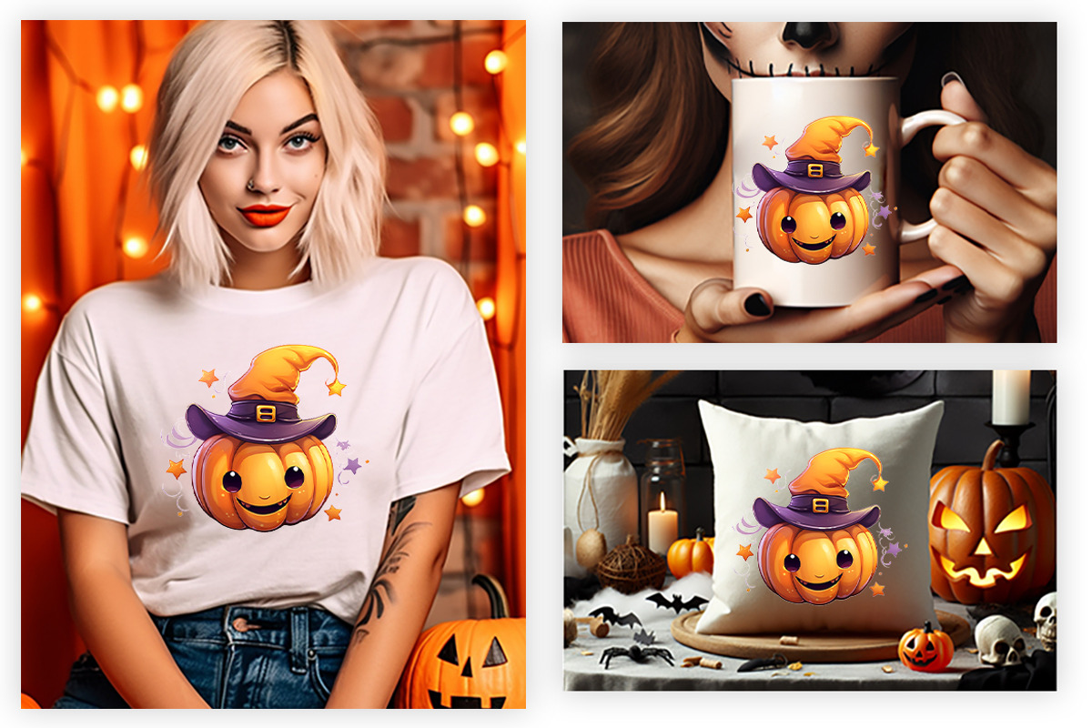 Halloween Pumpkin Sublimation PNG, a Seasonal Illustration by Creative Arslan (Photo 5 of 8)
