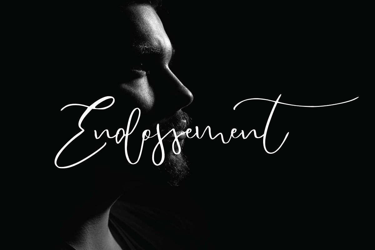 endossement font preview 3
