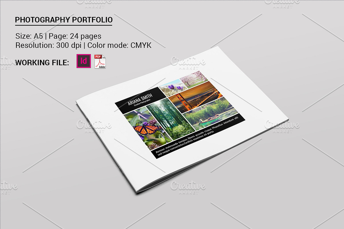 Photographer Portfolio Brochure-V493, a Brochure Template by Template Shop (Photo 1 of 13)