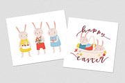 Easter rabbits set and cards, an Animal Illustration by Good Studio (Thumbnail 8 of 8)