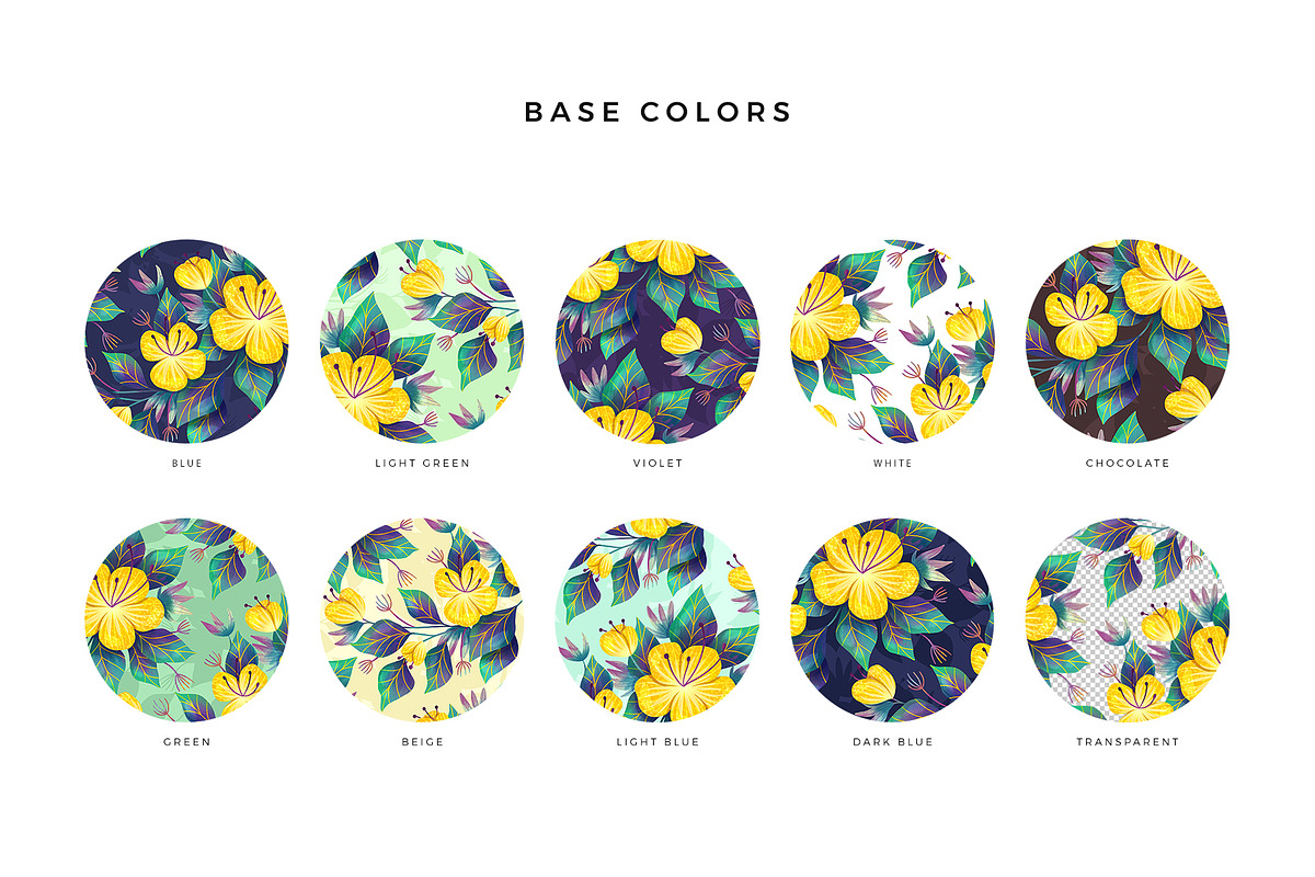 Yellow Garden Floral Pattern, a Pattern Graphic by Velliniki (Photo 3 of 12)