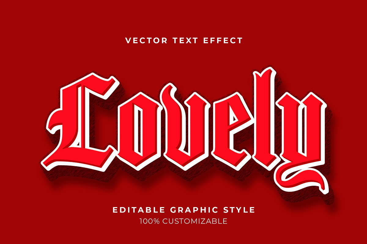 Gothic Vintage Red Text Effect