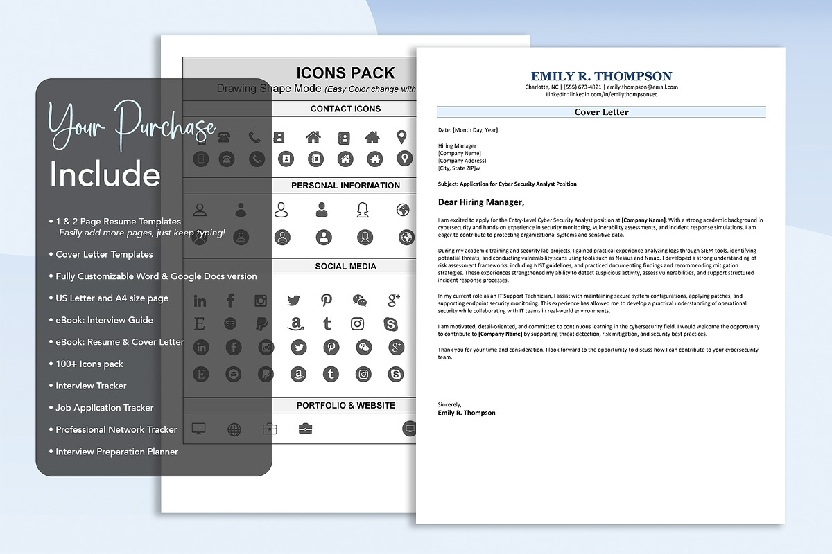 ATS-Friendly Cybersecurity Resume, a Resume Template by Design_Xlab (Photo 6 of 10)