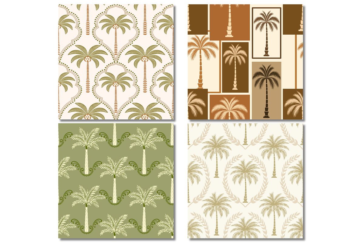 Palm Tree Tropical Seamless Patterns, a Pattern Graphic by wind mill (Photo 3 of 3)