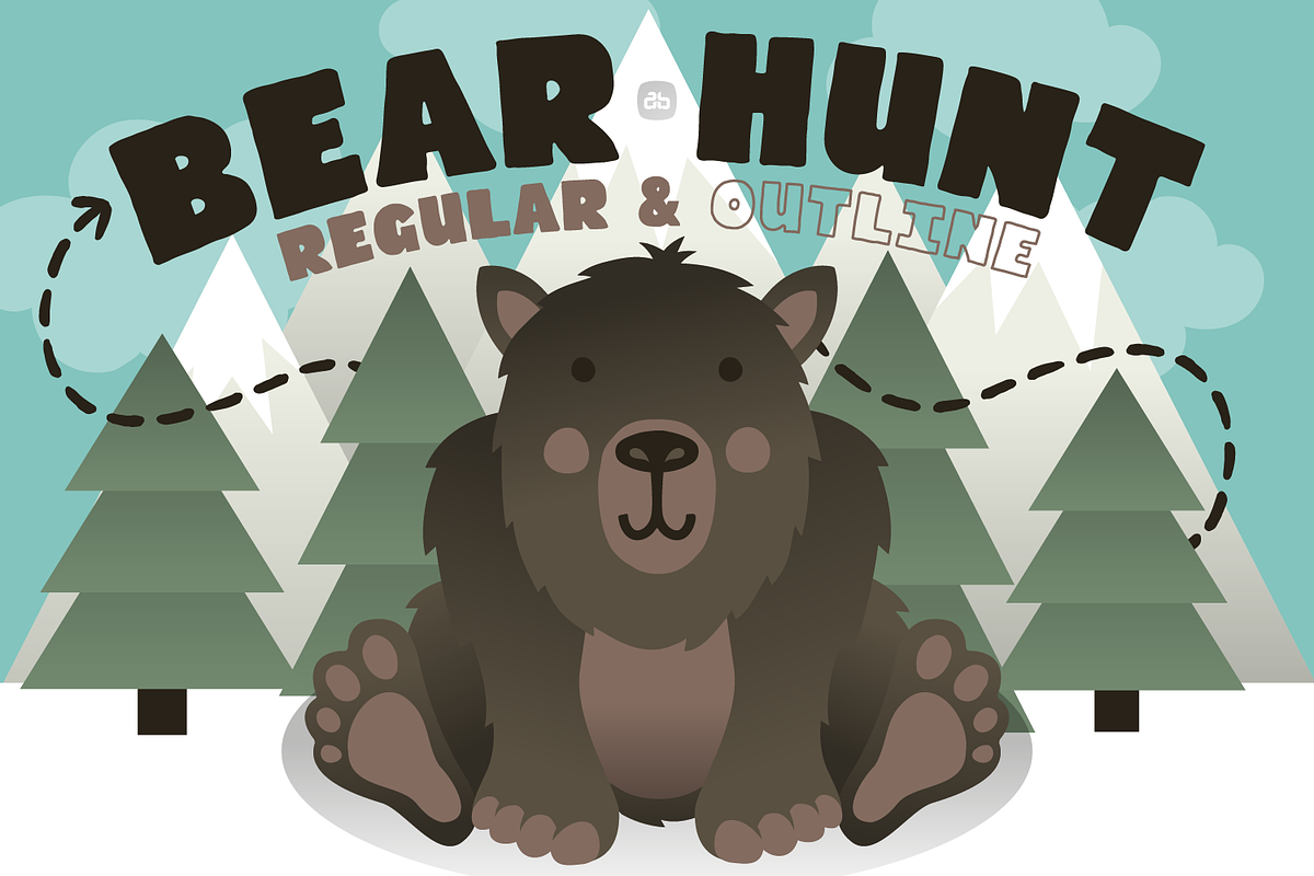 BEAR HUNT Playful Typeface, a Font by Alex-Banks Type (Photo 1 of 5)