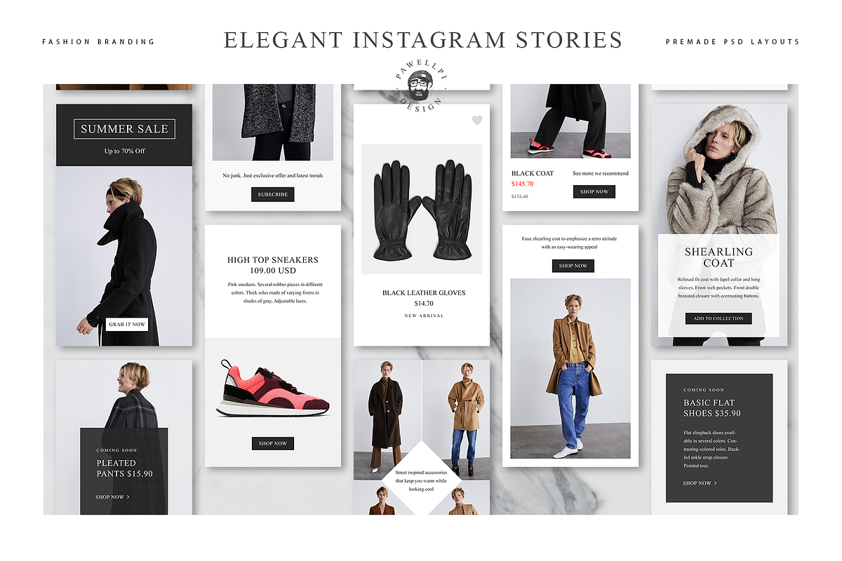 ELEGANT INSTAGRAM STORIES, a Social Media Template by pawellpi (Photo 8 of 26)
