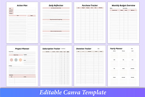 2024 Side Hustle Planner Canva Kdp