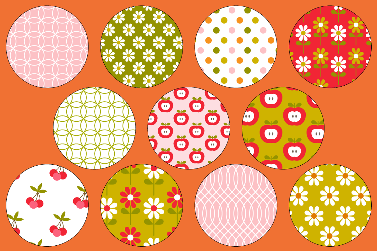 Seamless Vintage Patterns, a Pattern Graphic by Melissa Held Designs (Photo 3 of 6)
