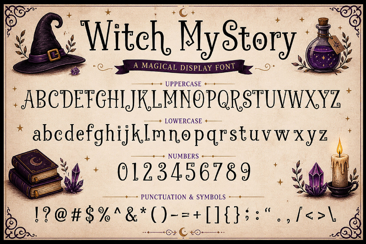 Witch MyStory, a Serif Font by Wow Magic (Photo 4 of 4)