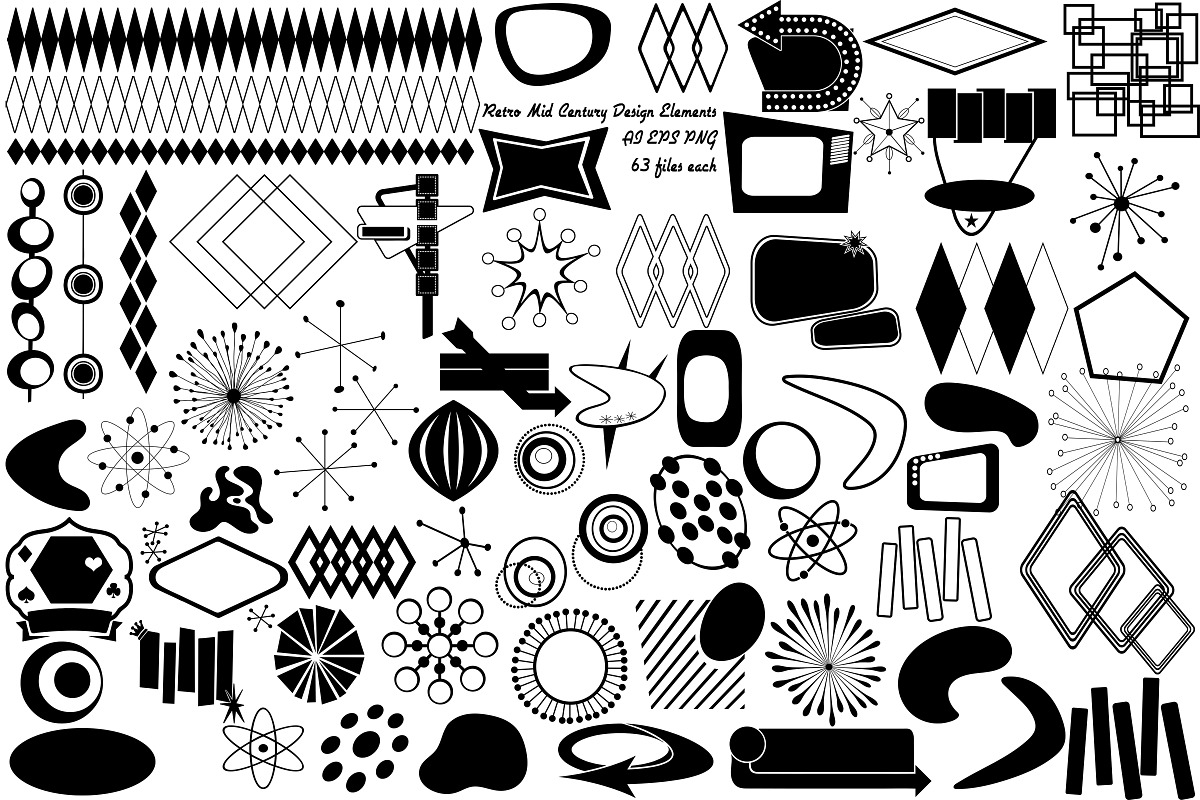 Mid Century Designs AI EPS PNG, an Education Illustration by FrankiesDaughtersDesign (Photo 1 of 5)