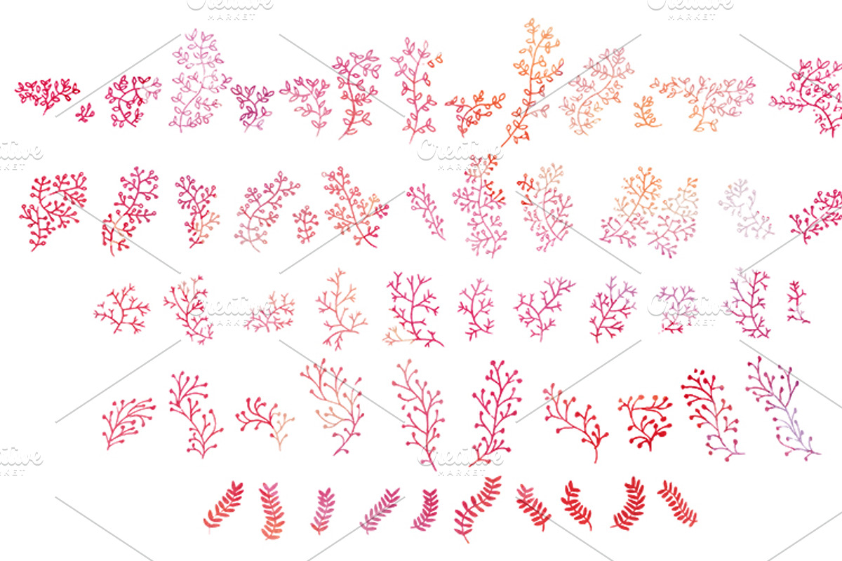 Hand Drawn Plant Elements, an Object Illustration by Does She Even Doodle (Photo 2 of 5)