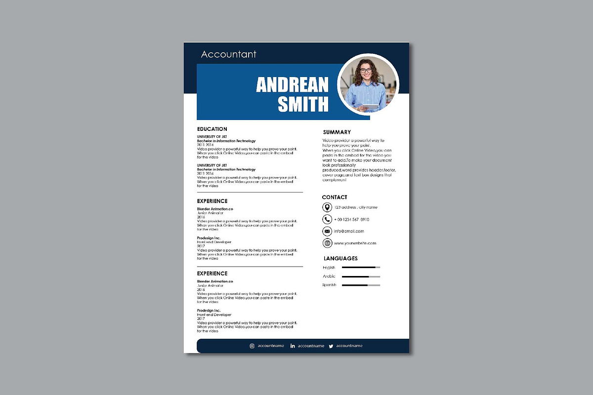 MODERN RESUME TEMPLATE_3, a Resume Template by dulchaer29 (Photo 3 of 3)