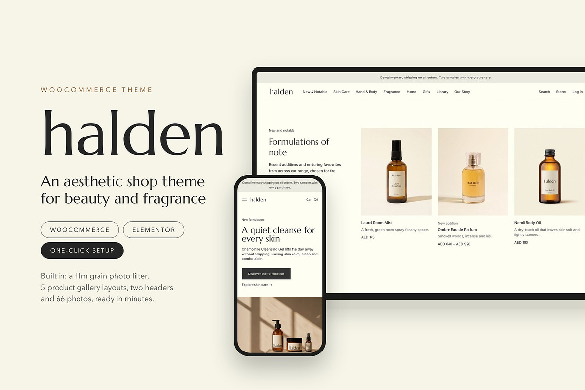 Halden – Skin Care WooCommerce Theme, a WordPress Template by Tomasz Ganclerz (Photo 1 of 22)