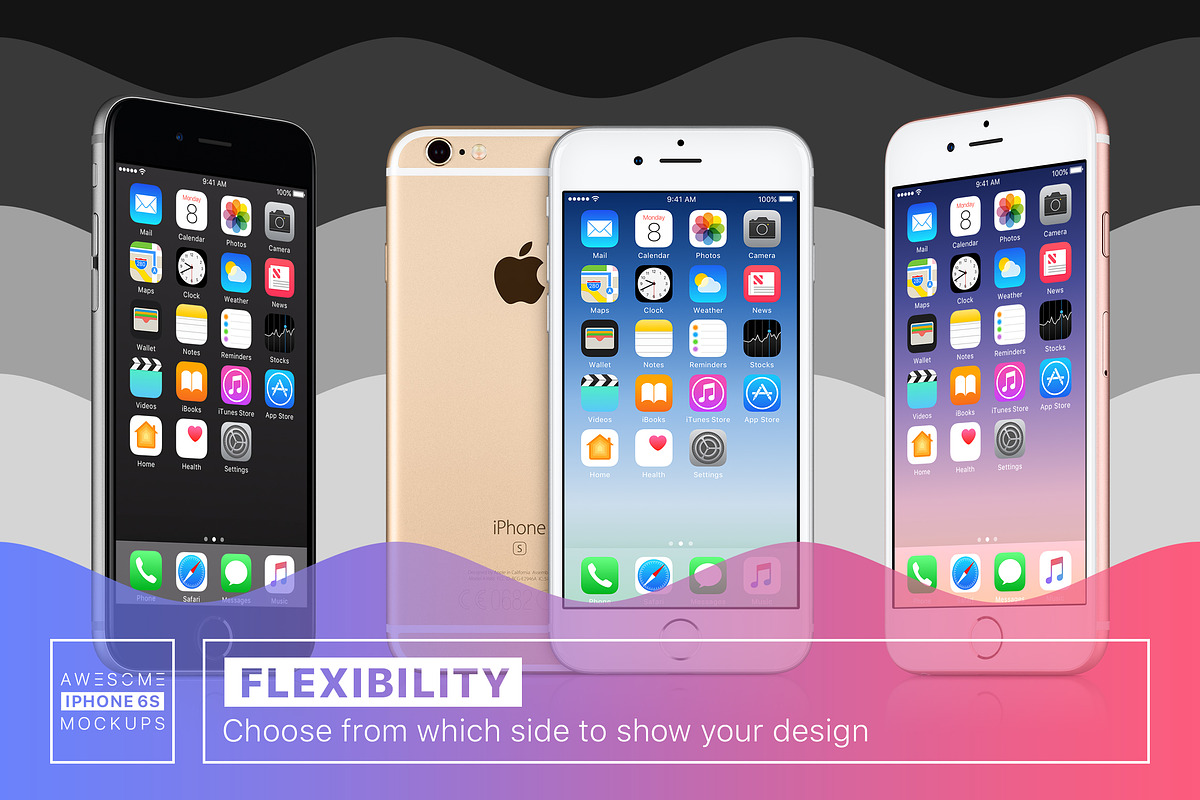 Awesome iPhone 6S Mockups, an iPhone Mockup by Mockups & Illustrations (Photo 7 of 11)