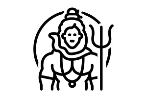 God deity black icon, an Outline Icon by Creative priyanka