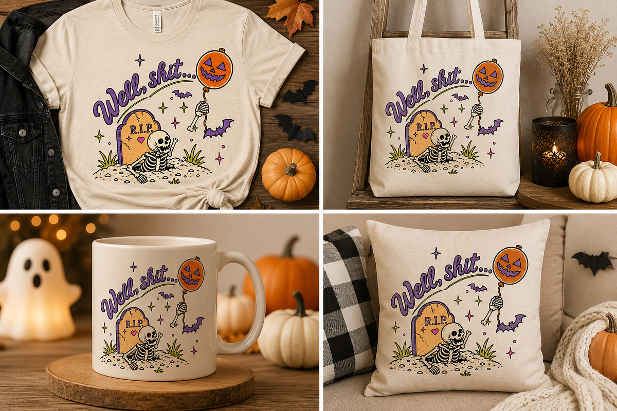 Funny Retro Halloween Png Bundle, an Object Graphic by Daisy Design (Photo 6 of 18)