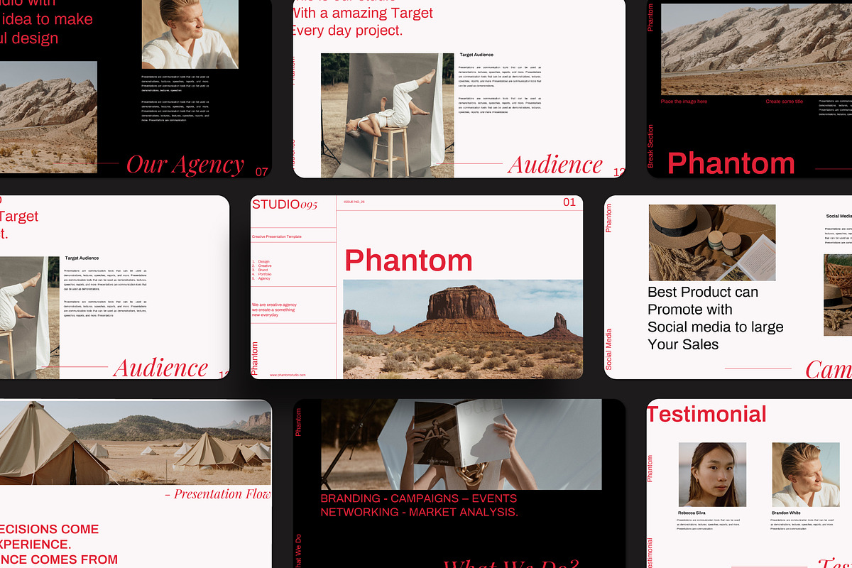 Phantom - Minimal Brand Powerpoint, a Presentation Template by Dirtytemp Studio (Photo 1 of 11)