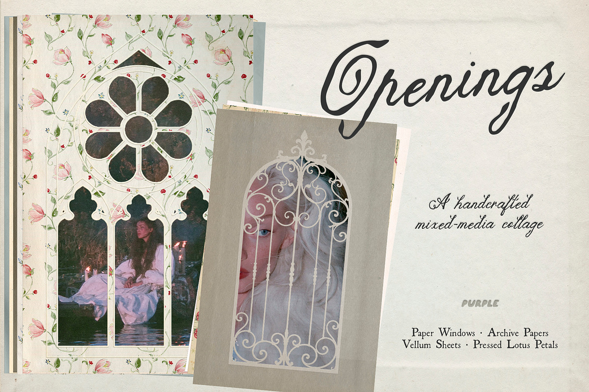 Openings: Vintage Paper Collage Kit, an Object Graphic by Purple (Photo 1 of 11)
