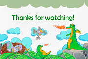 Dragon & Friends Watercolor Clipart, an Illustration by Nastya Che (Thumbnail 10 of 10)