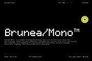 Brunea – Pixel Monospaced Font, a Sans Serif Font by Any-Type® Foundry (Thumbnail 1 of 9)