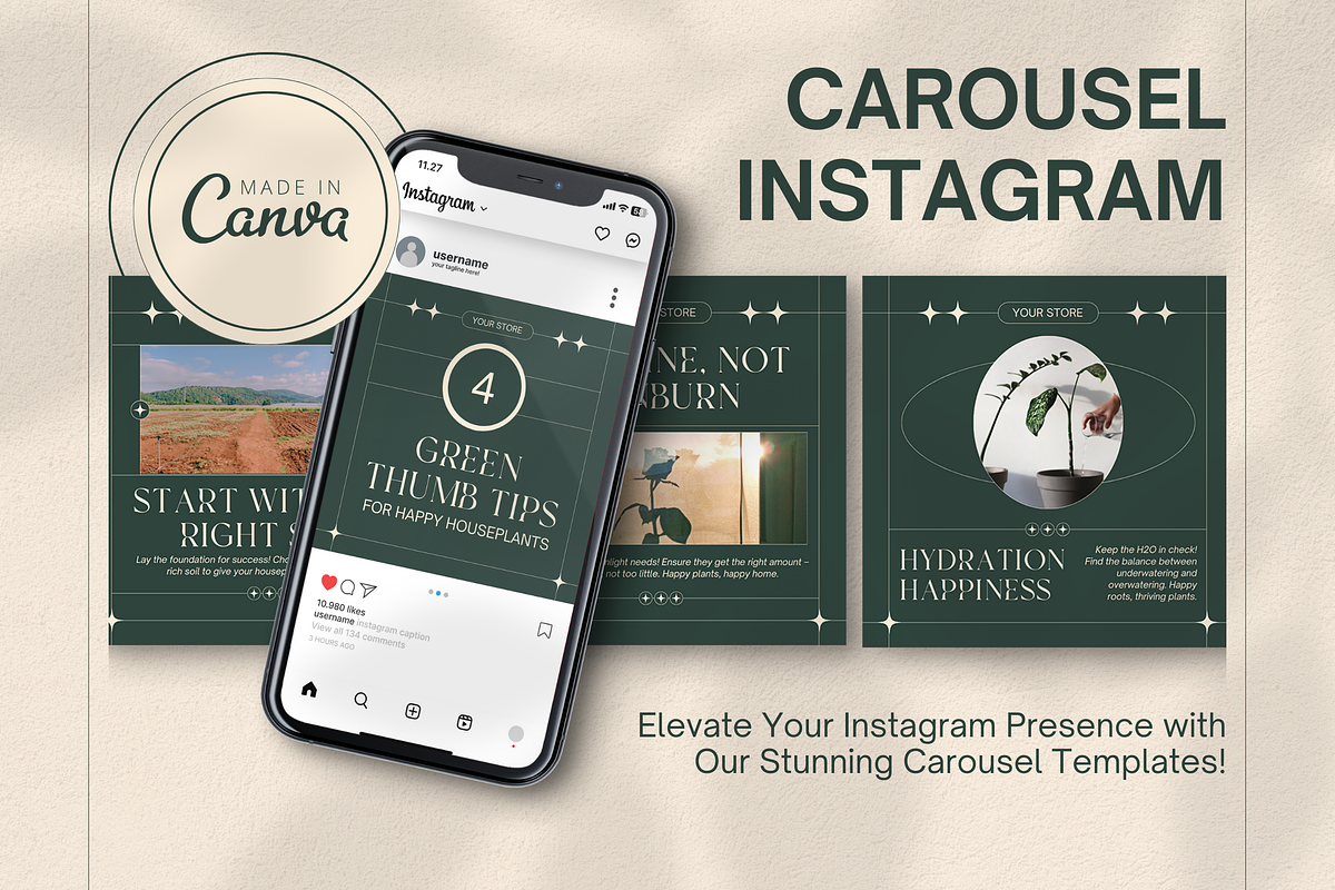 120 Houseplant Instagram Template, a Social Media Template by Branding Victory STD (Photo 8 of 10)