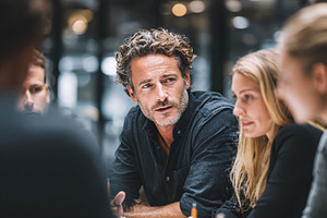 Focused Business Meeting, a Business Photo by shahsoft