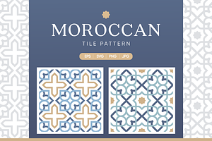 Moroccan Seamless Tile Pattern Set, a Pattern Graphic by Soufone
