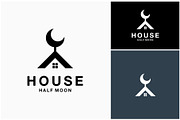House Roof Crescent Moon Logo, a Branding & Logo Template by ika trisiana (Thumbnail 1 of 2)